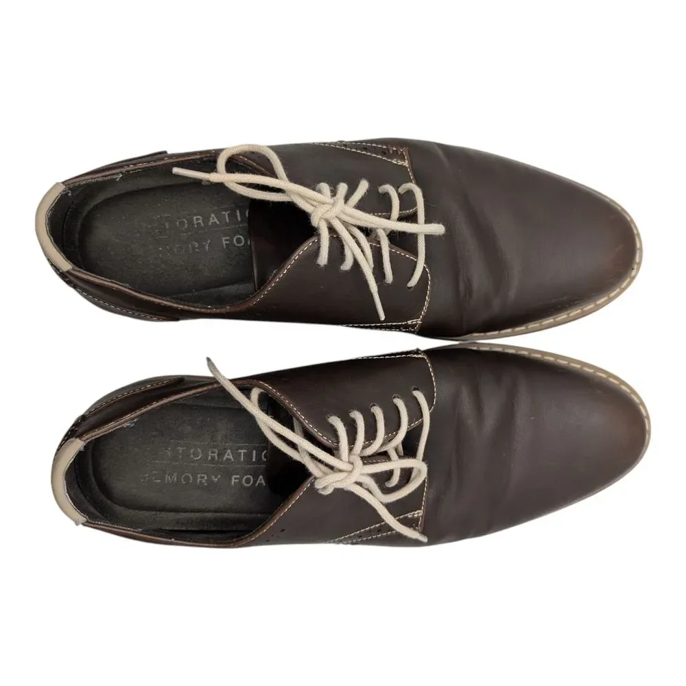 Restoration Preston Lace Up Oxford Men's Size 9M Brown Classic Dress Shoes Basic